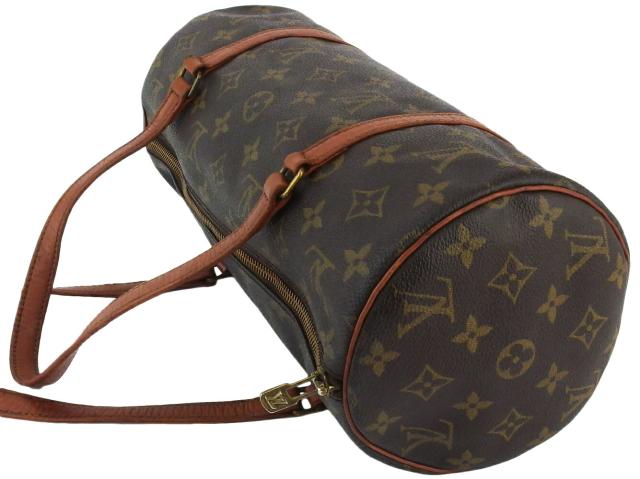 ルイ・ヴィトン LOUIS VUITTON ハンドバッグモノグラム パピヨン30 旧タイプ ブラウン ベージュ ゴールド レディース 中古_2