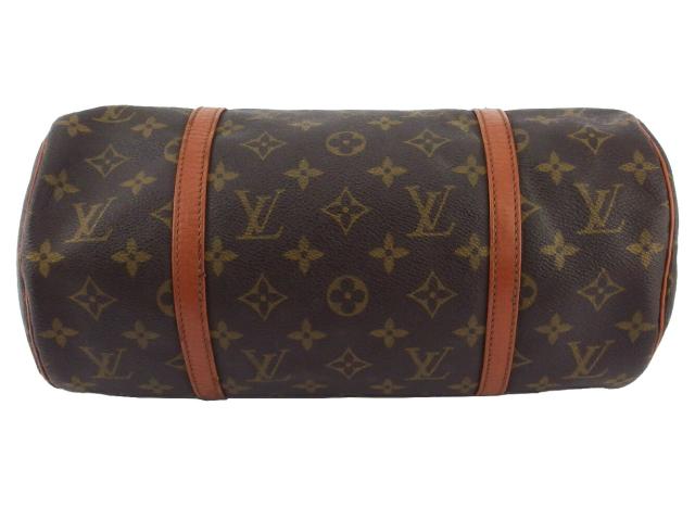 ルイ・ヴィトン LOUIS VUITTON ハンドバッグモノグラム パピヨン30 旧タイプ ブラウン ベージュ ゴールド レディース 中古_4