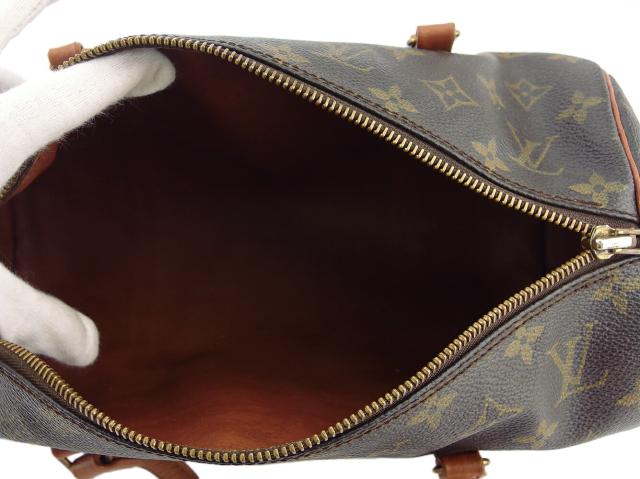 ルイ・ヴィトン LOUIS VUITTON ハンドバッグモノグラム パピヨン30 旧タイプ ブラウン ベージュ ゴールド レディース 中古_5