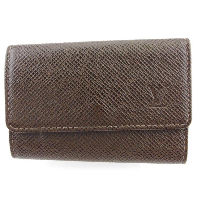 【BIGお買い物ラリー★30%OFFセール中】ルイ・ヴィトン LOUIS VUITTON キーケースタイガ ミュルティクレ6 ブラウン シルバー レディース 中古