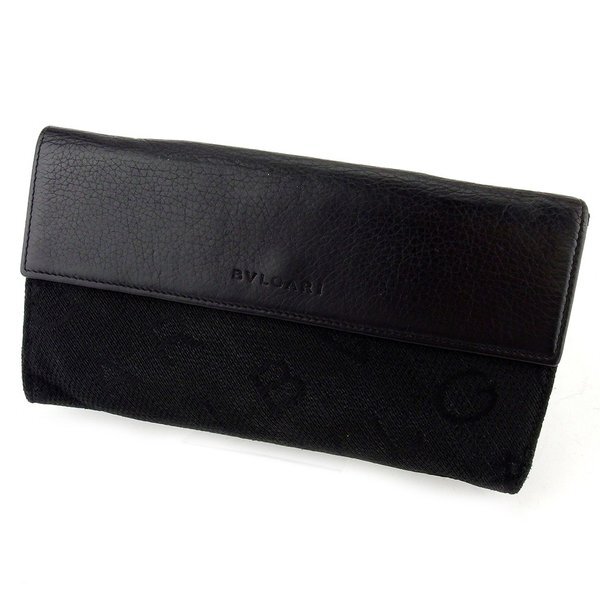ブルガリ BVLGARI 長財布ロゴマニア ブラック レディース 中古