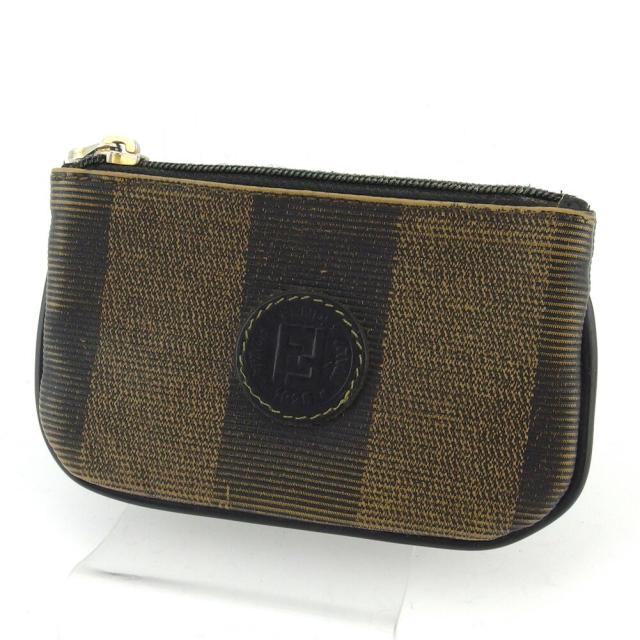 【BIGお買い物ラリー★30%OFFセール中】フェンディ FENDI ケースペカン ブラック ベージュ ゴールド レディース 中古