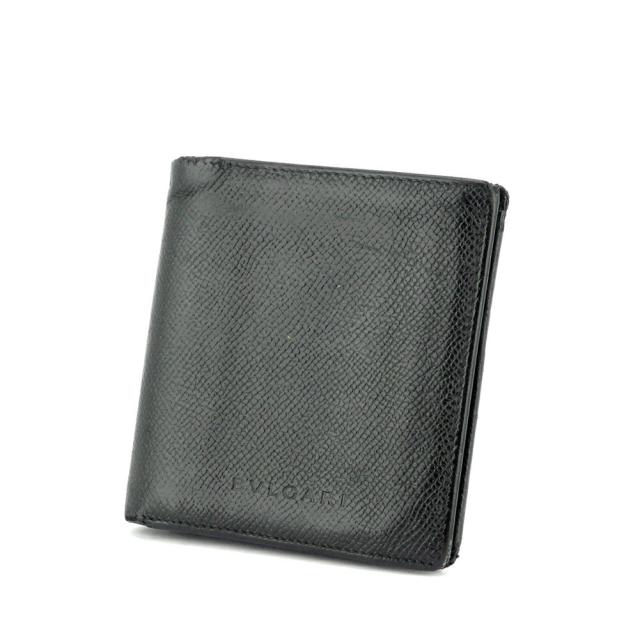 【BIGお買い物ラリー★30%OFFセール中】ブルガリ BVLGARI 二つ折り財布 ブラック レディース 中古