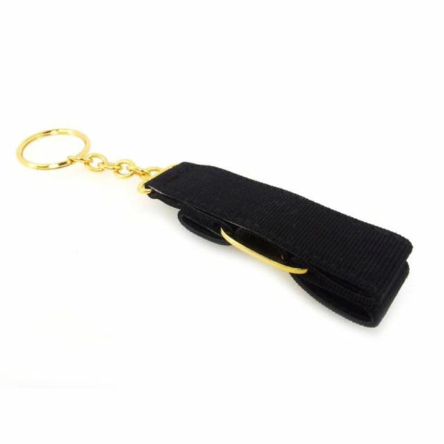 【30％OFF★週末タイムセール】サルヴァトーレフェラガモ Salvatore Ferragamo キーホルダーヴァラリボン ブラック ゴールド レディース 中古_6