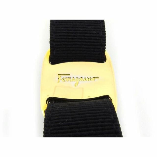 【30％OFF★週末タイムセール】サルヴァトーレフェラガモ Salvatore Ferragamo キーホルダーヴァラリボン ブラック ゴールド レディース 中古_7
