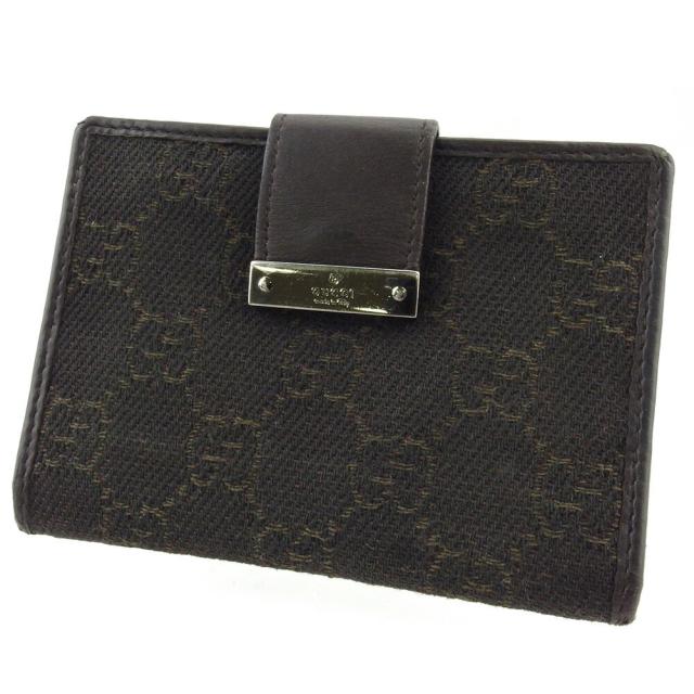 【BIGお買い物ラリー★30%OFFセール中】グッチ GUCCI パスケースGGキャンバス ブラック ブラウン ベージュ レディース 中古