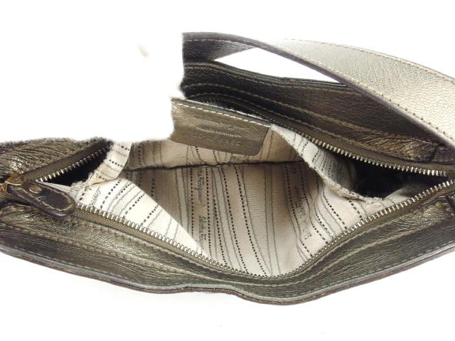 サルヴァトーレフェラガモ Salvatore Ferragamo ショルダーバッグガンチーニ ゴールド ブラウン系 レディース 中古_9