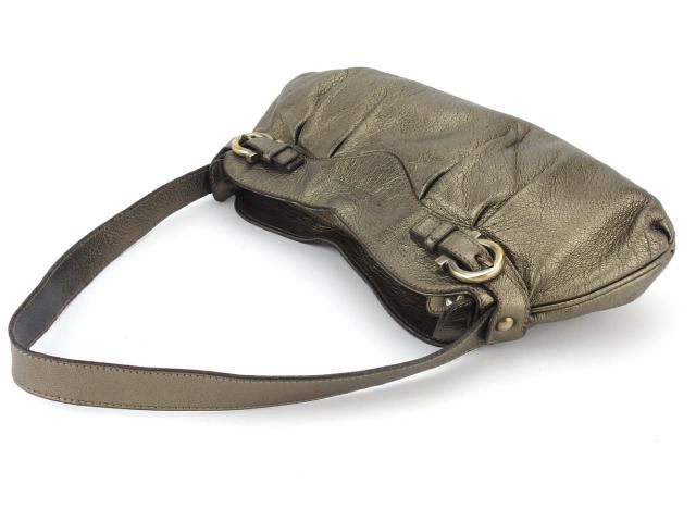 サルヴァトーレフェラガモ Salvatore Ferragamo ショルダーバッグガンチーニ ゴールド ブラウン系 レディース 中古_3