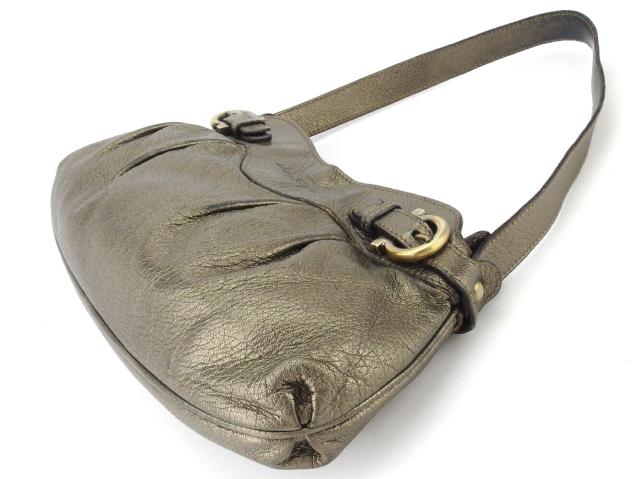 サルヴァトーレフェラガモ Salvatore Ferragamo ショルダーバッグガンチーニ ゴールド ブラウン系 レディース 中古_4