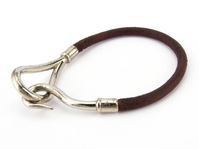 エルメス HERMES ブレスレット ジャンボブレス ブラウン シルバー レディース 中古_1