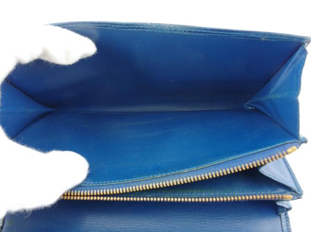 【30％OFF★週末タイムSALE】ルイ・ヴィトン LOUIS VUITTON 長財布エピ ポシェットポルトモネクレディ ブルー ゴールド レディース 中古_9
