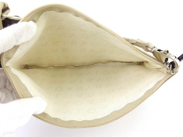 【BIGお買い物ラリー★30%OFFセール中】ブルガリ BVLGARI トートバッグロゴマニア コローレ 内側ポーチ付き ベージュ ブラウン シルバー レディース 中古 ブルガリ BVLGARI トートバッグロゴマニア コローレ 内側ポーチ付き