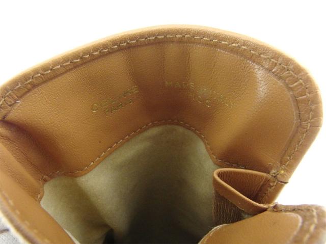 セリーヌ CELINE メガネケースマカダム ブラウン ベージュ ゴールド