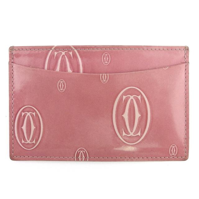 【BIGお買い物ラリー★30%OFFセール中】カルティエ CARTIER カードケースハッピーバースデー ピンク レディース 中古