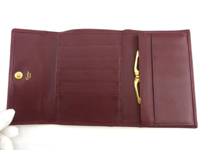 X'masセール☆30%OFF】カルティエ CARTIER 三つ折り財布マストライン