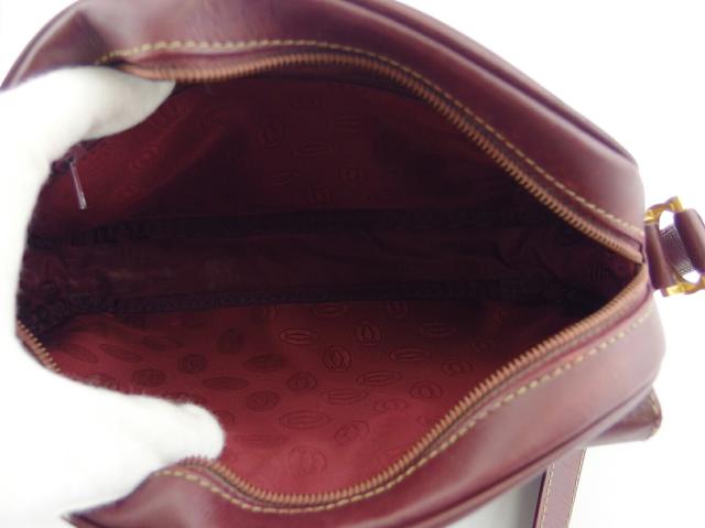 【GWタイムセール】カルティエ CARTIER ショルダーバッグマストライン ボルドー ゴールド レディース 中古_5