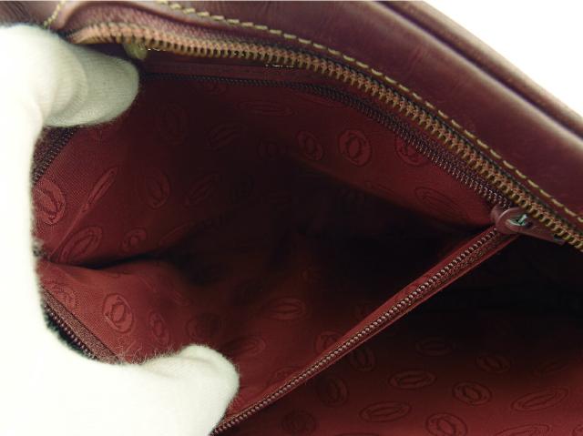 【GWタイムセール】カルティエ CARTIER ショルダーバッグマストライン ボルドー ゴールド レディース 中古_6