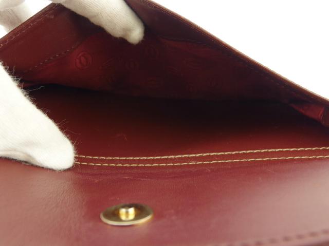 【GWタイムセール】カルティエ CARTIER ショルダーバッグマストライン ボルドー ゴールド レディース 中古_7