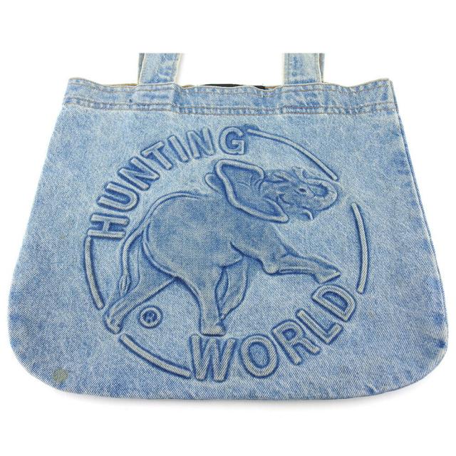【BIGお買い物ラリー★30%OFFセール中】ハンティングワールド HUNTING WORLD トートバッグデニム エレファントマーク ブルー レディース 中古