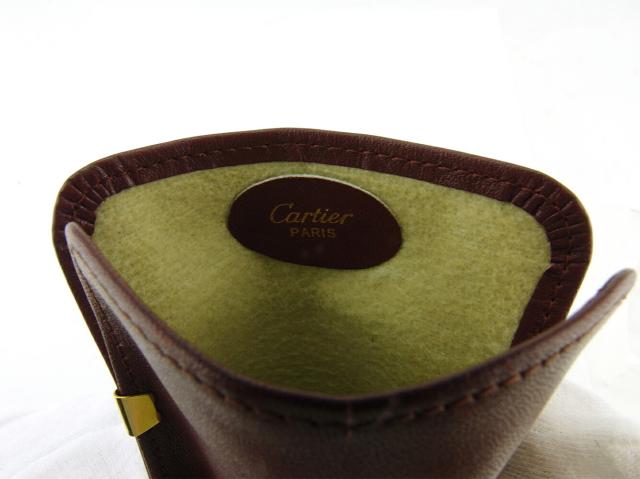 【30％OFF★週末タイムセール】カルティエ CARTIER メガネケースマストライン ボルドー ゴールド レディース 中古_5