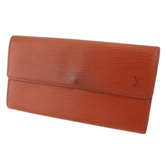 【X'masセール★30%OFF】ルイ・ヴィトン LOUIS VUITTON 長財布エピ ポシェットポルトモネクレディ ブラウン ゴールド レディース 中古