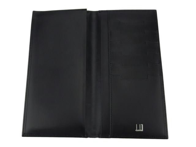 【GWタイムセール】ダンヒル Dunhill 札入れロゴ ブラウン ブラック レディース 中古_4