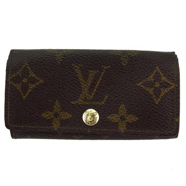 【BIGお買い物ラリー★30%OFFセール中】ルイ・ヴィトン LOUIS VUITTON キーケースモノグラム ミュルティクレ4 ブラウン レディース 中古