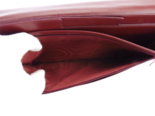 【30％OFF★土日ひと休み大売り出し】カルティエ CARTIER クラッチバッグマストライン ボルドーワイン レディース 中古