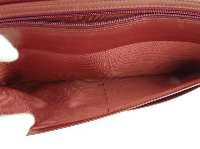【30％OFF★土日ひと休み大売り出し】カルティエ CARTIER クラッチバッグマストライン ボルドーワイン レディース 中古