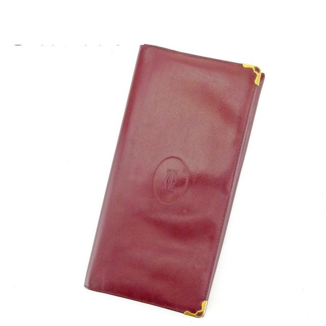 【X'masセール★30%OFF】カルティエ CARTIER 長財布マストライン ボルドー ゴールド レディース 中古