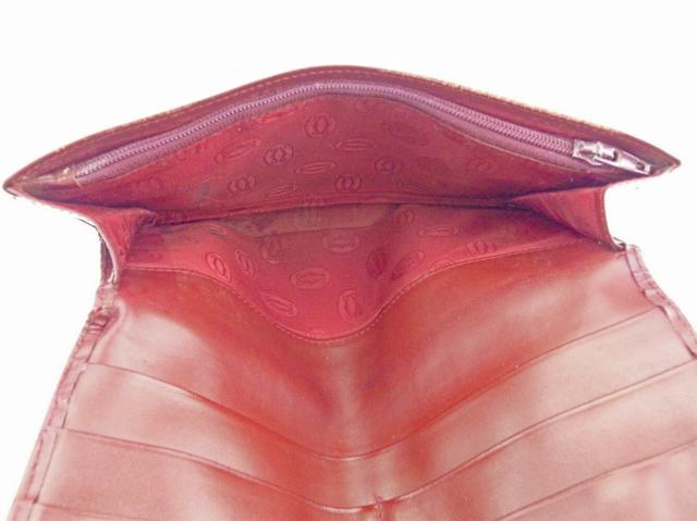 カルティエ CARTIER 長財布マストライン ボルドー ゴールド レディース 中古_5