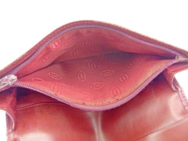 カルティエ CARTIER 長財布マストライン ボルドー ゴールド レディース 中古_6