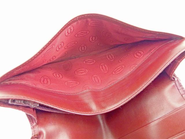 カルティエ CARTIER 長財布マストライン ボルドー ゴールド レディース 中古_7