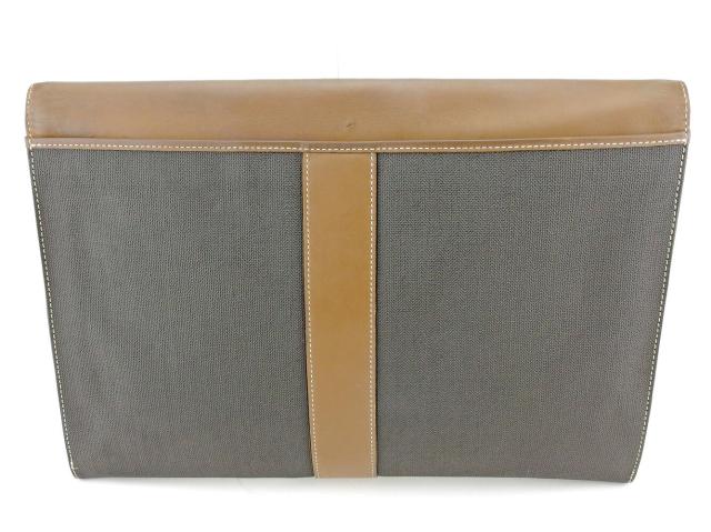 ダンヒル Dunhill ビジネスバッグヘリンボーン ブラック ブラウン ゴールド レディース 中古_1