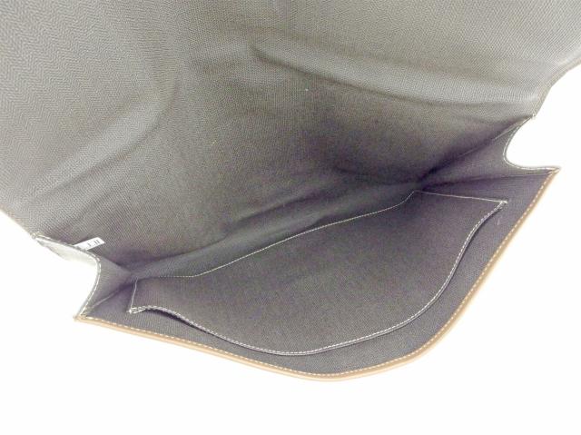 ダンヒル Dunhill ビジネスバッグヘリンボーン ブラック ブラウン ゴールド レディース 中古_6
