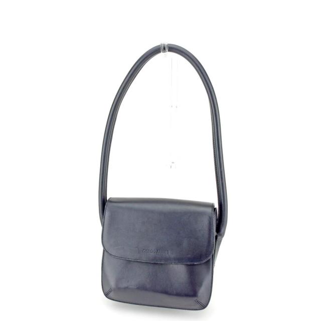 【BIGお買い物ラリー★30%OFFセール中】ジョルジオアルマーニ GIORGIO ARMANI ショルダーバッグロゴ ネイビー レディース 中古