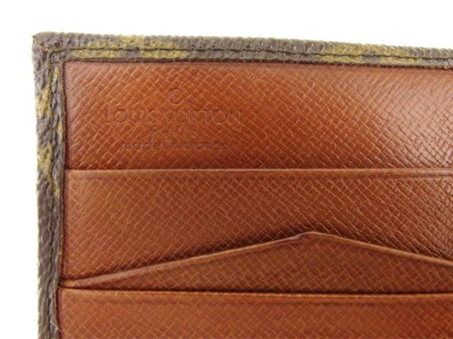 【30％OFF★週末タイムセール】ルイ・ヴィトン LOUIS VUITTON 二つ折り財布モノグラム ポルトモネビエ（旧タイプ） ブラウン ベージュ レディース 中古_8