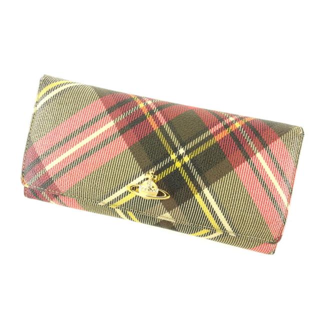 【BIGお買い物ラリー★30%OFFセール中】ヴィヴィアンウエストウッド Vivienne Westwood 長財布オーブ ピンク ベージュ ブラック レディース 中古