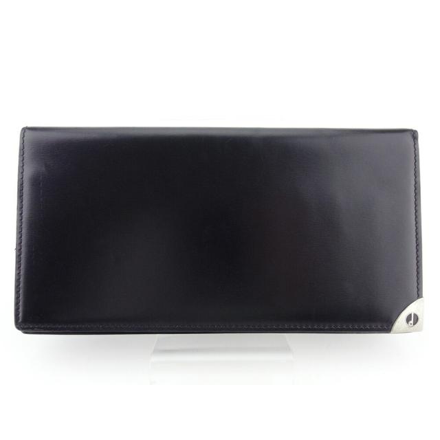 【BIGお買い物ラリー★30%OFFセール中】ダンヒル Dunhill 札入れロンドンスタイル ブラック シルエット レディース 中古