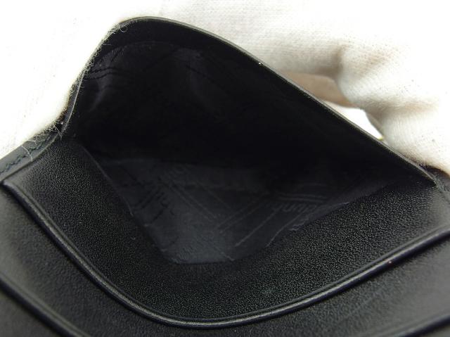 【週末タイムSALE★30%OFF】ダンヒル Dunhill 二つ折り財布ロゴプレート ブラック ゴールド レディース 中古