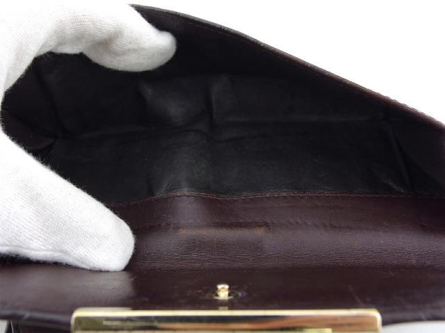 グッチ GUCCI 長財布グッチシマ ブラウン ゴールド レディース 中古_6