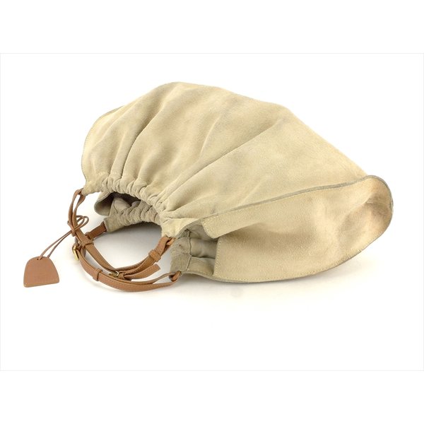 グッチ GUCCI トートバッグレザータグ ベージュ ブラウン ゴールド レディース 中古_2