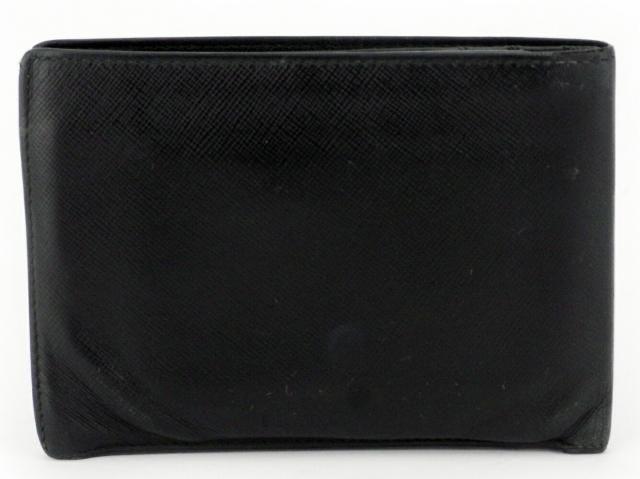 PRADA エピレザー 二つ折り財布 黒 美品✨ PRADA プラダ 二つ折り財布