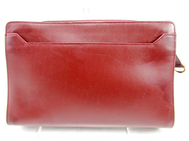 【30％OFF★土日ひと休み大売り出し】カルティエ CARTIER クラッチバッグマストライン ボルドーワイン レディース 中古