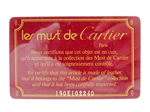 【30％OFF★土日ひと休み大売り出し】カルティエ CARTIER クラッチバッグマストライン ボルドーワイン レディース 中古