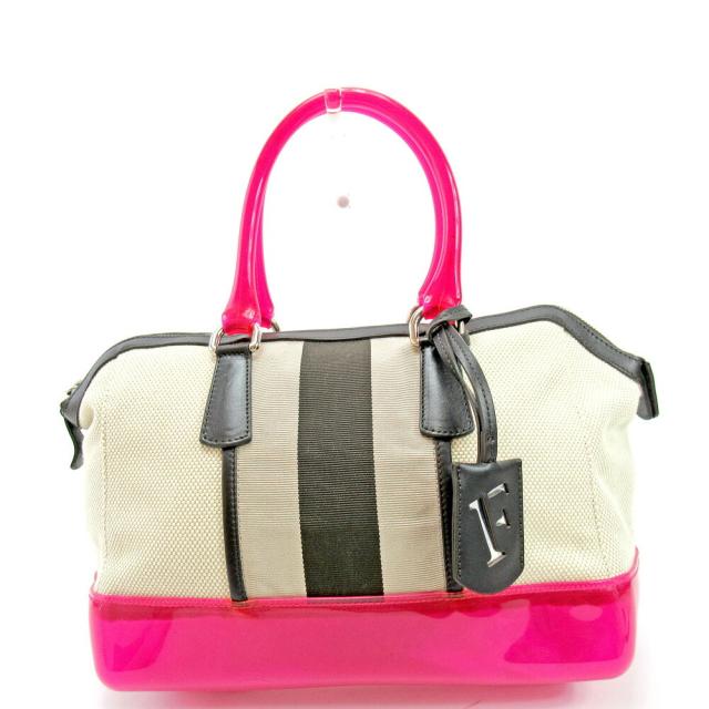 【BIGお買い物ラリー★30%OFFセール中】フルラ Furla ボストンバッグ ベージュ ブラウン ピンク レディース 中古