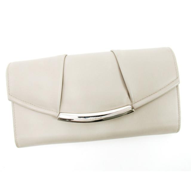 【BIGお買い物ラリー★30%OFFセール中】フルラ Furla 長財布 グレー 灰色 ベージュ レディース 中古