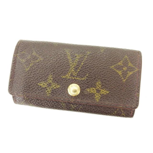 【BIGお買い物ラリー★30%OFFセール中】ルイ・ヴィトン LOUIS VUITTON キーケースモノグラム ミュルティクレ4 ブラウン ベージュ ゴールド レディース 中古