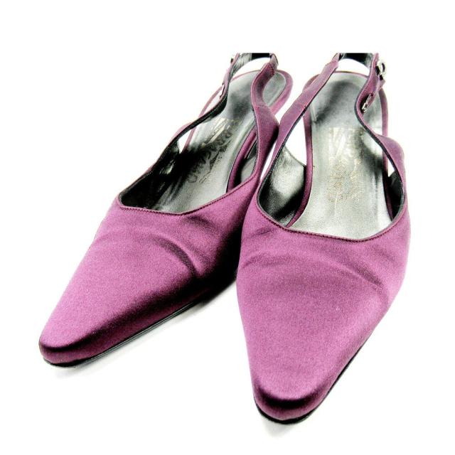 【BIGお買い物ラリー★30%OFFセール中】サルヴァトーレフェラガモ Salvatore Ferragamo パンプスガンチーニ #7 パープル レディース 中古