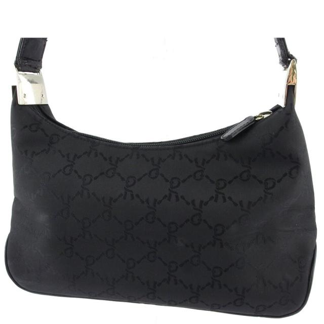 【BIGお買い物ラリー★30%OFFセール中】ロベルタ・ディ・カメリーノ Roberta di Camerino ショルダーバッグRモチーフ柄 ブラック シルバー レディース 中古